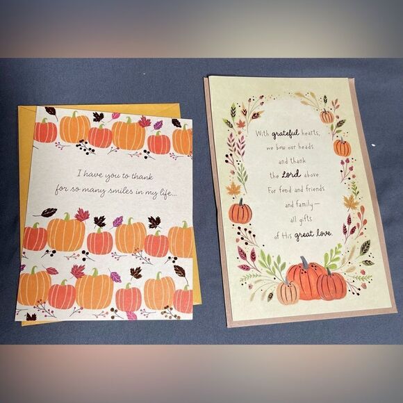 7+ NEW! Happy Thanksgiving Greeting Cards & Envelopes BONUS Stickers - Picture 8 of 10